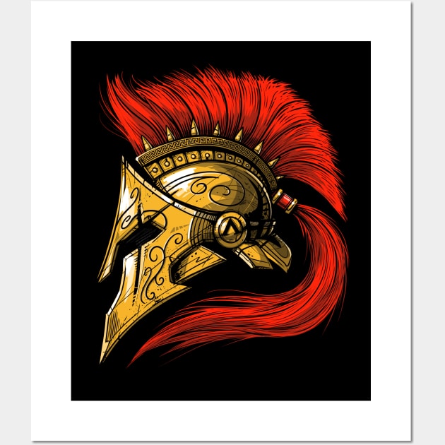 Spartan Helmet Wall Art by underheaven